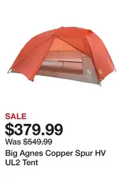 Dick's Sporting Goods Big Agnes Copper Spur HV UL2 Tent offer