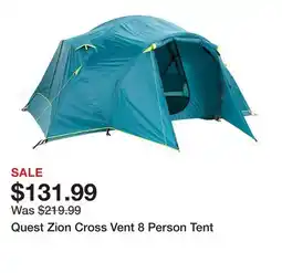 Dick's Sporting Goods Quest Zion Cross Vent 8 Person Tent offer