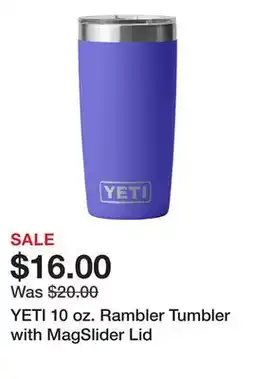 Dick's Sporting Goods YETI 10 oz. Rambler Tumbler with MagSlider Lid offer