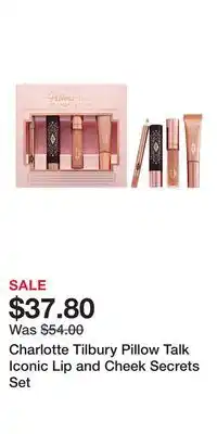 Kohl's Charlotte Tilbury Pillow Talk Iconic Lip and Cheek Secrets Set offer