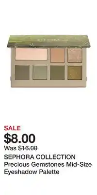Kohl's SEPHORA COLLECTION Precious Gemstones Mid-Size Eyeshadow Palette offer