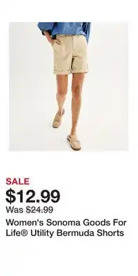 Kohl's Women's Sonoma Goods For Life Utility Bermuda Shorts offer