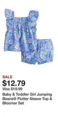 Kohl's Baby & Toddler Girl Jumping Beans Flutter Sleeve Top & Bloomer Set offer