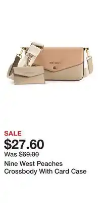 Kohl's Nine West Peaches Crossbody With Card Case offer