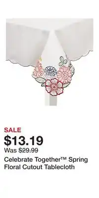 Kohl's Celebrate Together Spring Floral Cutout Tablecloth offer
