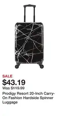 Kohl's Prodigy Resort 20-Inch Carry-On Fashion Hardside Spinner Luggage offer