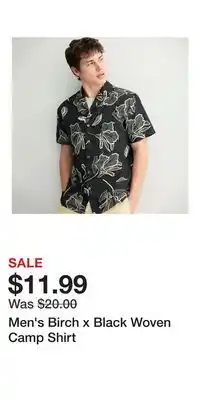 Kohl's Men's Birch x Black Woven Camp Shirt offer