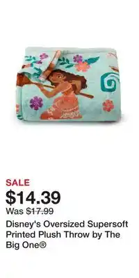 Kohl's Disney's Oversized Supersoft Printed Plush Throw by The Big One offer
