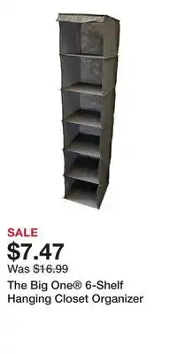 Kohl's The Big One 6-Shelf Hanging Closet Organizer offer
