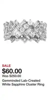 Kohl's Gemminded Lab-Created White Sapphire Cluster Ring offer