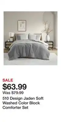 Kohl's 510 Design Jaden Soft Washed Color Block Comforter Set offer