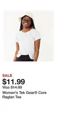 Kohl's Women's Tek Gear Core Raglan Tee offer
