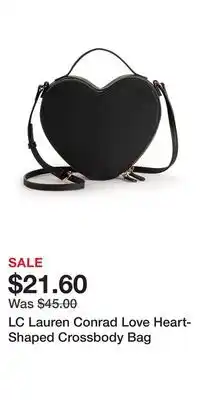 Kohl's LC Lauren Conrad Love Heart-Shaped Crossbody Bag offer