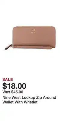 Kohl's Nine West Lockup Zip Around Wallet With Wristlet offer