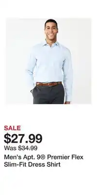Kohl's Men's Apt. 9 Premier Flex Slim-Fit Dress Shirt offer