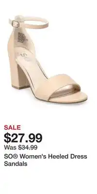 Kohl's SO Women's Heeled Dress Sandals offer