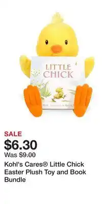 Kohl's Kohl's Cares Little Chick Easter Plush Toy and Book Bundle offer