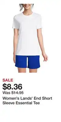 Kohl's Women's Lands' End Short Sleeve Essential Tee offer
