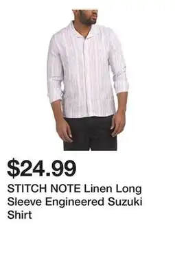 Marshalls STITCH NOTE Linen Long Sleeve Engineered Suzuki Shirt offer