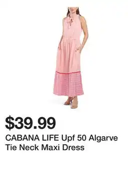 Marshalls CABANA LIFE Upf 50 Algarve Tie Neck Maxi Dress offer
