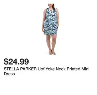 Marshalls STELLA PARKER Upf Yoke Neck Printed Mini Dress offer