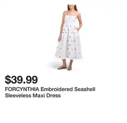Marshalls FORCYNTHIA Embroidered Seashell Sleeveless Maxi Dress offer