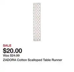 Marshalls ZADORA Cotton Scalloped Table Runner offer
