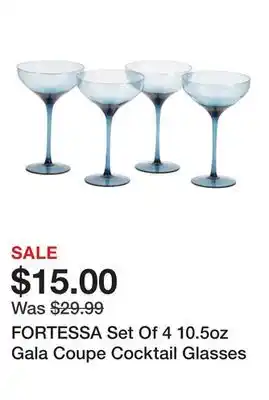 Marshalls FORTESSA Set Of 4 10.5oz Gala Coupe Cocktail Glasses offer