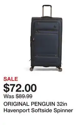 Marshalls ORIGINAL PENGUIN 32in Havenport Softside Spinner offer