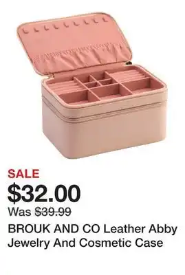 Marshalls BROUK AND CO Leather Abby Jewelry And Cosmetic Case offer