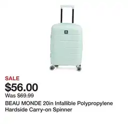 Marshalls BEAU MONDE 20in Infallible Polypropylene Hardside Carry-on Spinner offer