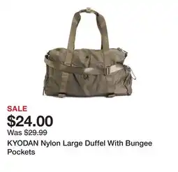 Marshalls KYODAN Nylon Large Duffel With Bungee Pockets offer