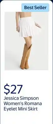 Walmart Jessica Simpson Women's Romana Eyelet Mini Skirt offer