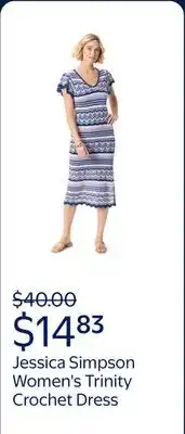 Walmart Jessica Simpson Women's and Women's Plus Trinity Crochet Dress offer