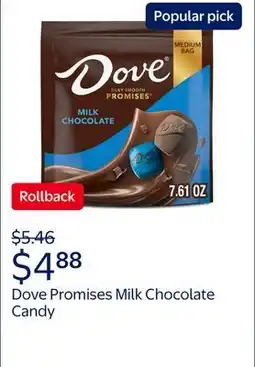 Walmart Dove Promises Milk Chocolate Candy offer