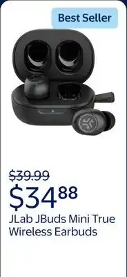 Walmart JLab JBuds Mini True Wireless Earbuds, Bluetooth Multipoint, Be Aware, IP55, 3 EQ Modes, Clear Calls offer
