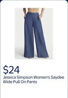 Walmart Jessica Simpson Women's Saydee Wide Pull On Pants offer