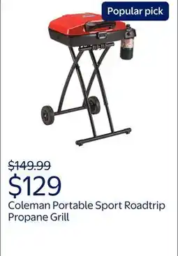 Walmart Coleman Portable Sport Roadtrip Propane Grill offer