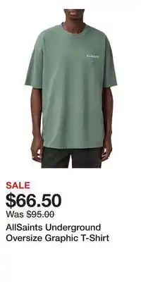 Nordstrom AllSaints Underground Oversize Graphic T-Shirt offer