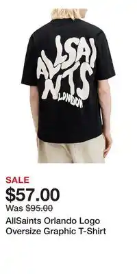 Nordstrom AllSaints Orlando Logo Oversize Graphic T-Shirt offer