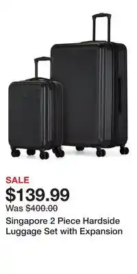 Nordstrom Singapore 2 Piece Hardside Luggage Set with Expansion offer