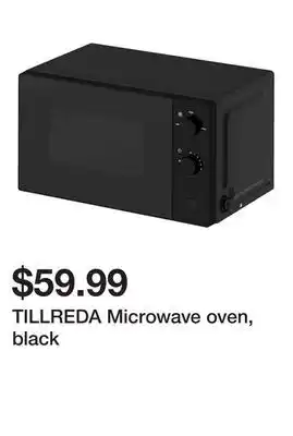 Ikea TILLREDA Microwave oven, black offer
