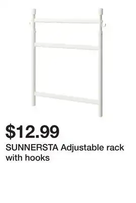 Ikea SUNNERSTA Adjustable rack with hooks offer