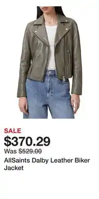 Nordstrom AllSaints Dalby Leather Biker Jacket offer
