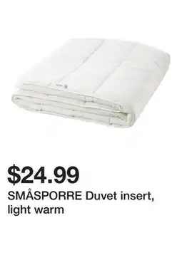 Ikea SMÅSPORRE Duvet insert, light warm offer