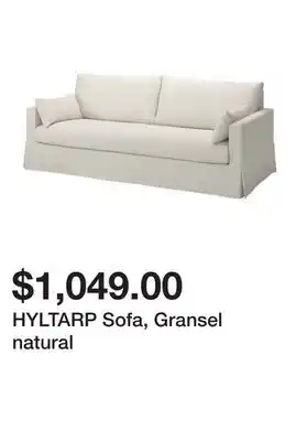 Ikea HYLTARP Sofa, Gransel natural offer
