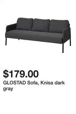 Ikea GLOSTAD Sofa, Knisa dark gray offer