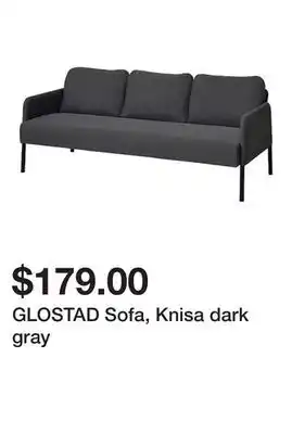 Ikea GLOSTAD Sofa, Knisa dark gray offer