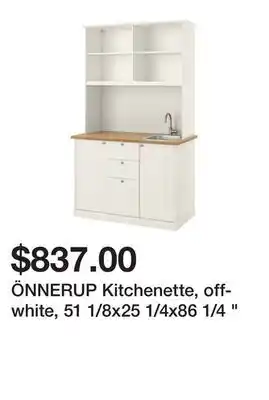 Ikea ÖNNERUP Kitchenette, off-white, 51 1/8x25 1/4x86 1/4 offer