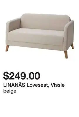 Ikea LINANÄS Loveseat, Vissle beige offer